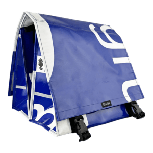 Double Bike Bag ReCYCLEd Blue White