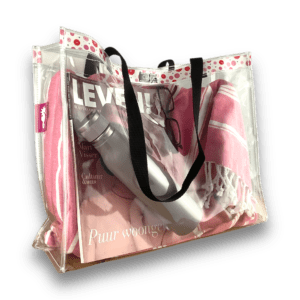 Sauna bag Transparent Pink Flower