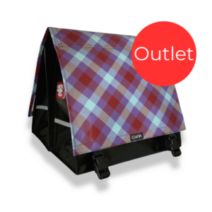 Outlet – Doppelte Fahrradtasche Tartan Lila XL