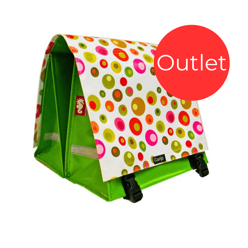 Outlet – Doppelte Fahrradtasche Green Balls XL