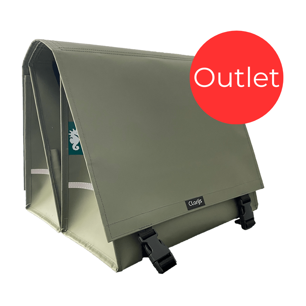 Outlet - Doppelte Fahrradtasche Matte Olive XL