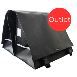 Outlet - Doppelte Fahrradtasche Matt Schwarz XXL