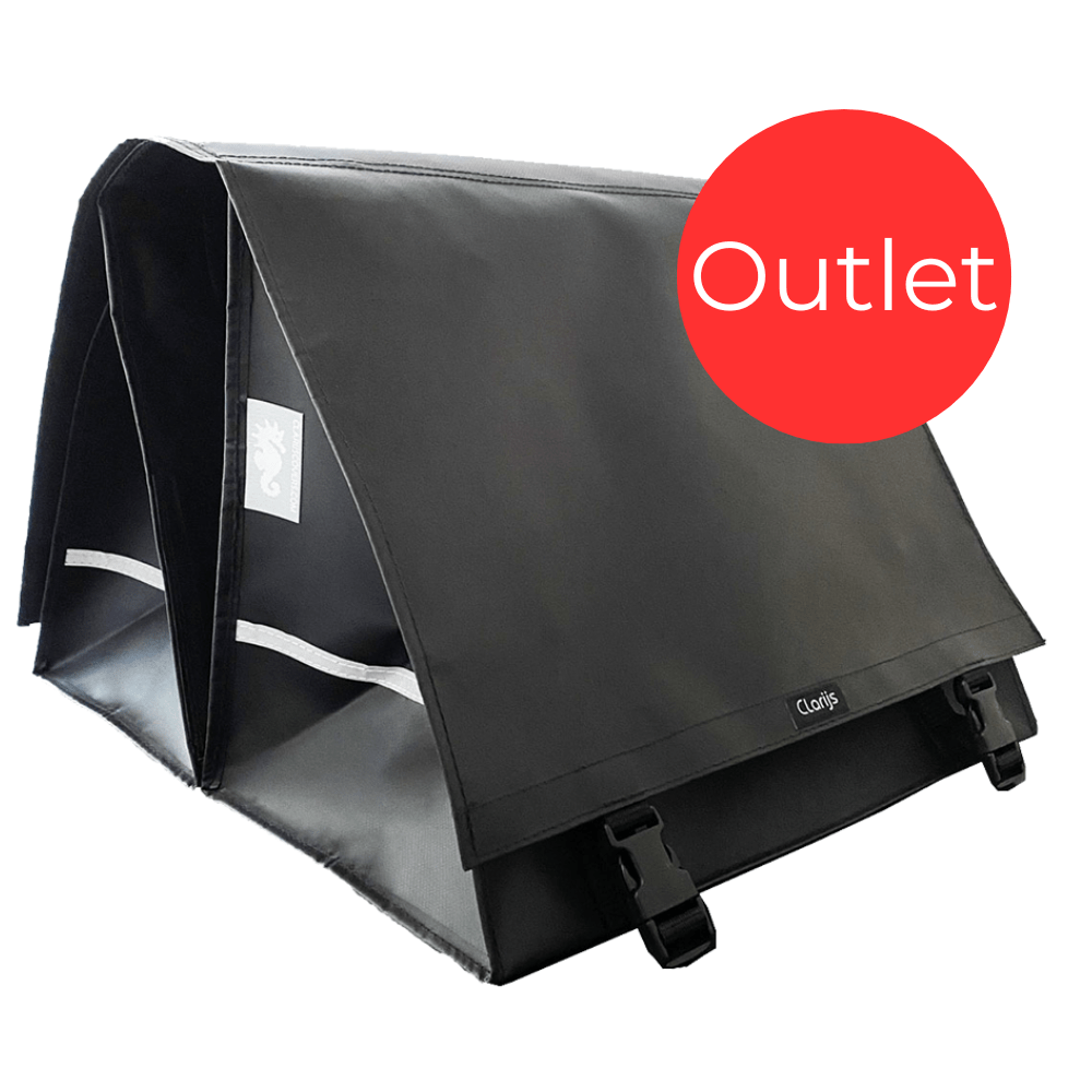 Outlet - Doppelte Fahrradtasche Matt Schwarz XXL