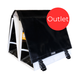 Outlet  - Dubbele Fietstas Multi color ZwartWit XL