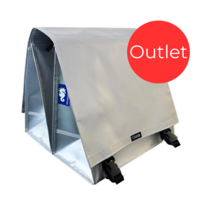 Outlet - Doppelte Fahrradtasche Silber XL