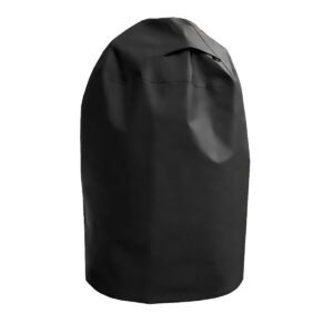 Clarijs BBQ hoes over een kamado barbecue van The Bastard. Sterke PVC beschermhoes voor optimale bescherming tegen regen en vuil.
