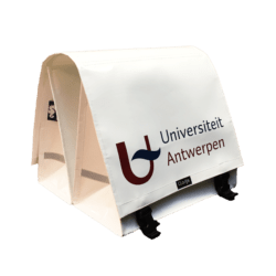 Fietstas met bedrijfslogo – Universiteit Antwerpen
