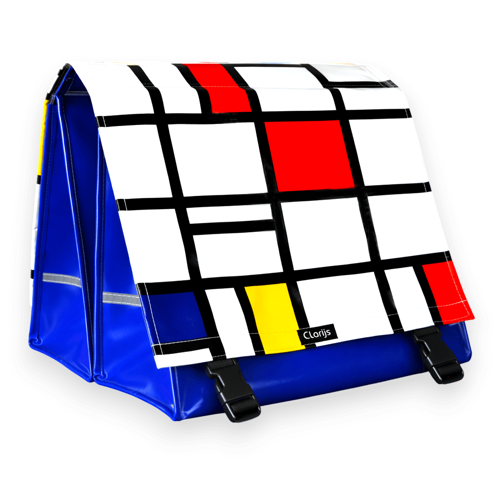 Doppelte Fahrradtasche Mondriaan-backside