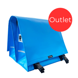 Outlet  - Dubbele Fietstas Azuurblauw XL