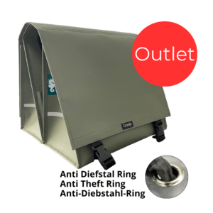 Outlet - Doppelte Fahrradtasche Matte Olive Medium mit ADR