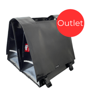 Outlet  - Dubbele Fietstas Zwart XXL met uitsparing