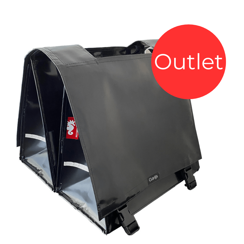 Outlet - Dubbele Fietstas Zwart XXL met uitsparing