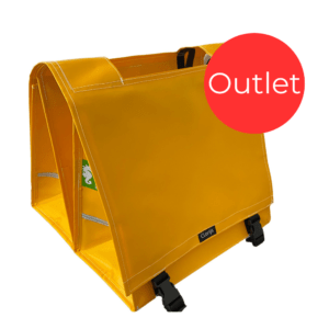 Outlet – Doppelte Fahrradtasche Gelb mit Ausschnitt