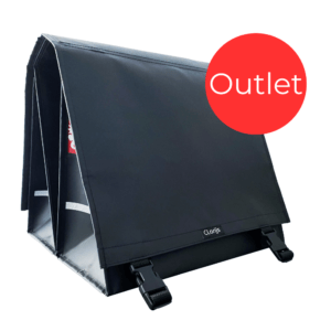 Outlet – Doppelte Fahrradtasche Matt Schwarz