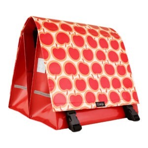 Dubbele-fietstas-Red-Apples print