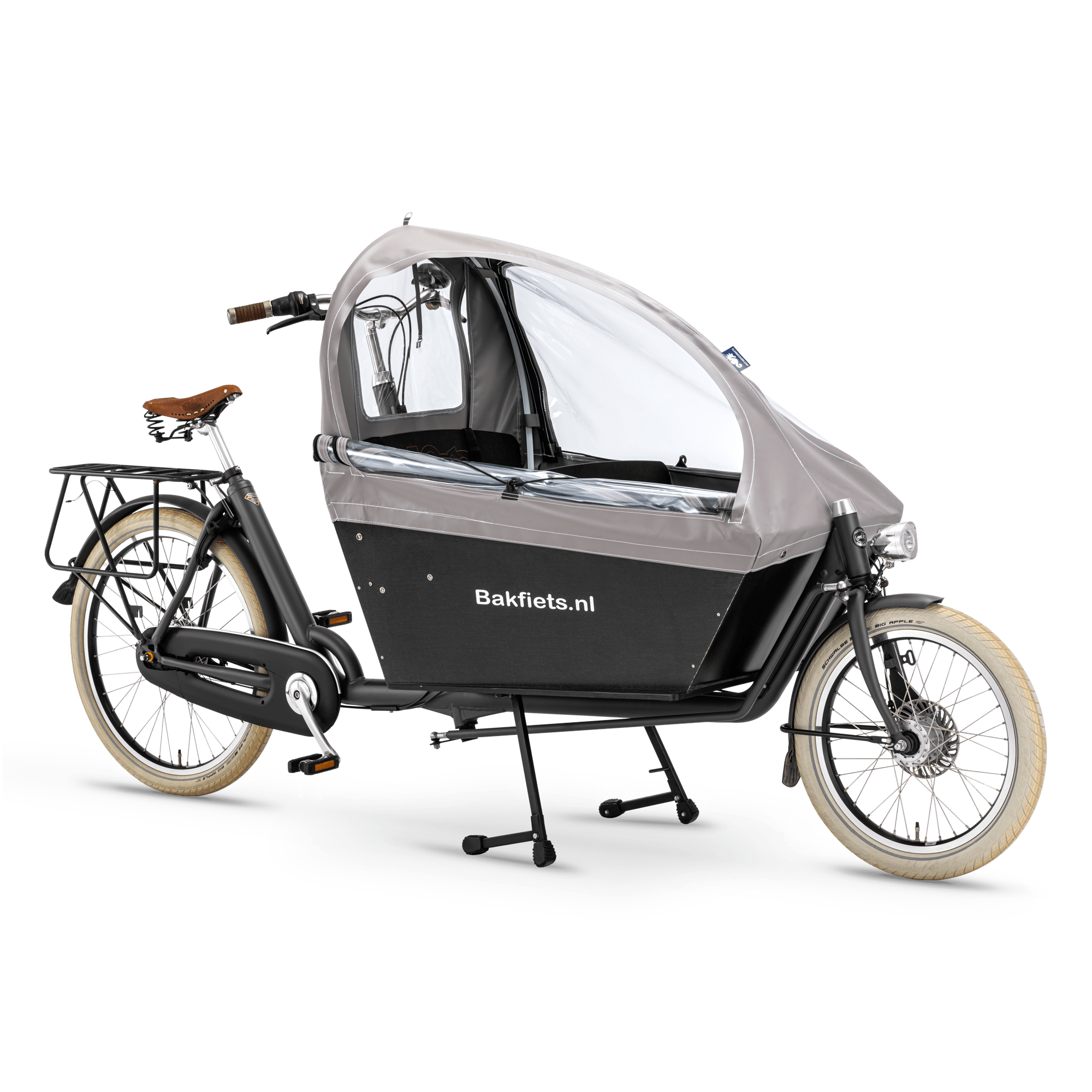 UITLOPENDE kleur Bakfiets.nl - Cabrio Mat Taupe