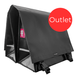 Outlet - Dubbele Fietstas Zwart